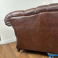 Thomas Lloyd Brown Leather Chesterfield Style Sofa