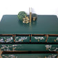 Stag green chest of drawers