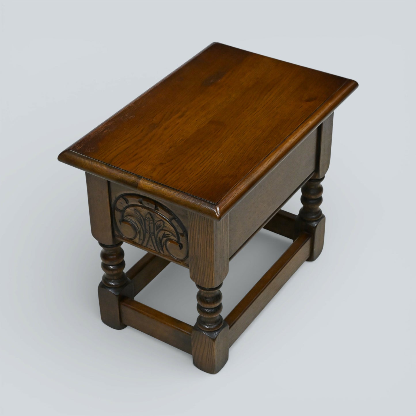 Old Charm Oak Slipper Box Footstool Foot Stool Table Light Oak Free Delivery