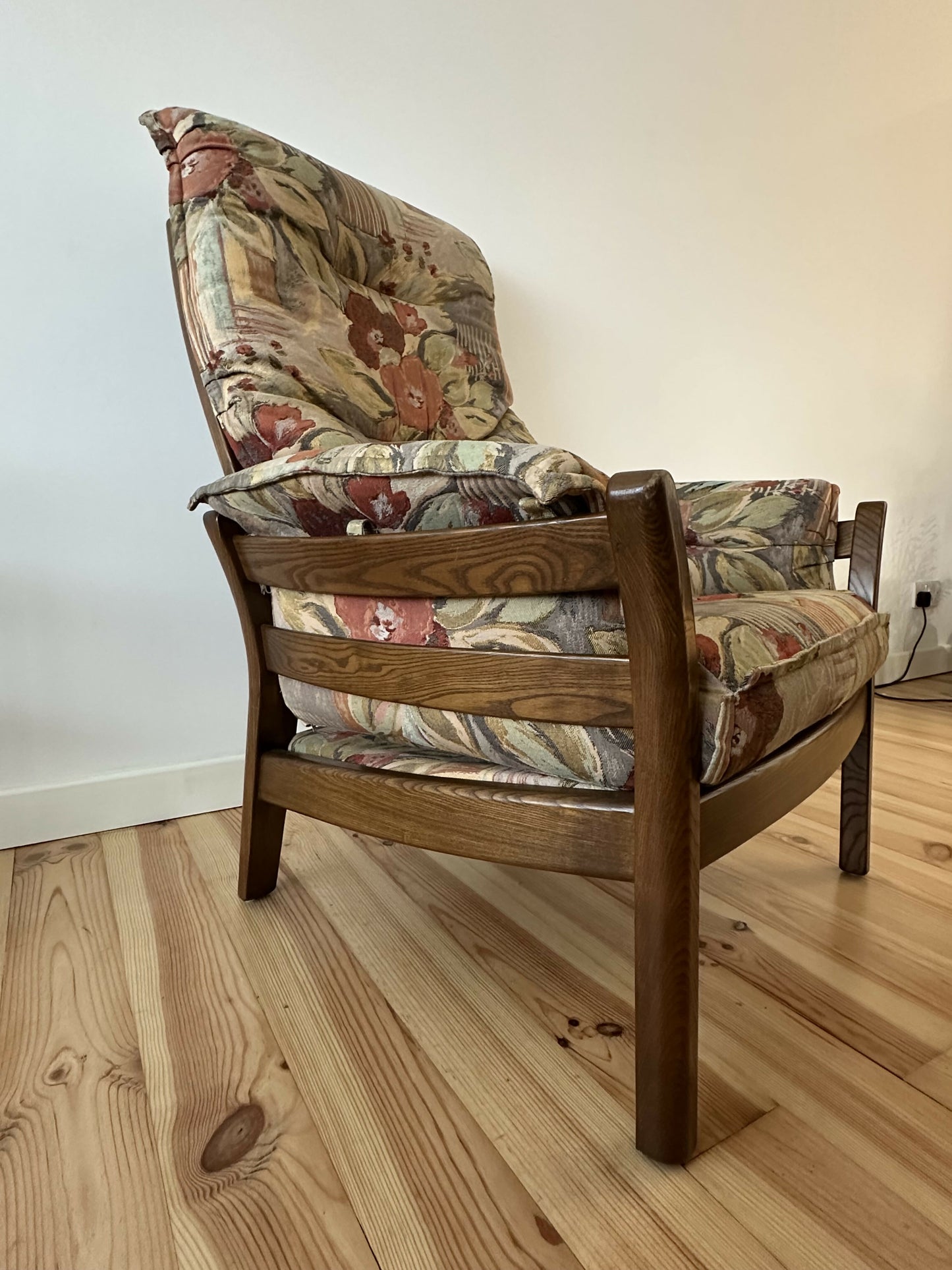 Vintage Ercol Saville Low Back Easy Chair Mid Century Ercol Arm Chair