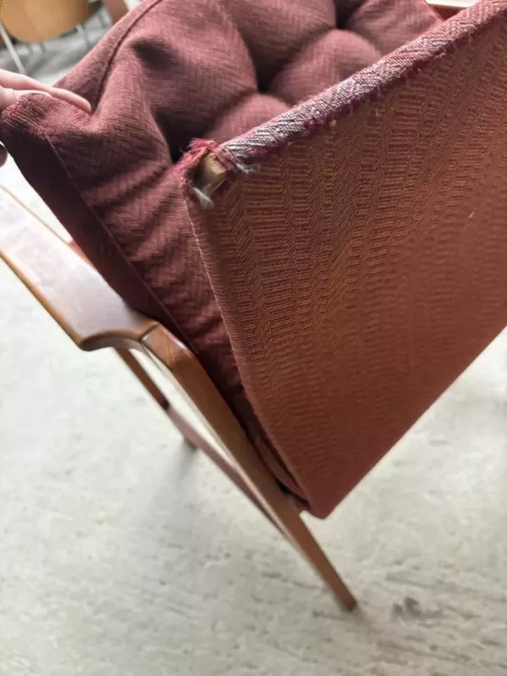 Vintage Late Mid Century Oak Chair Side Armchair Danish Scandi Retro R1087