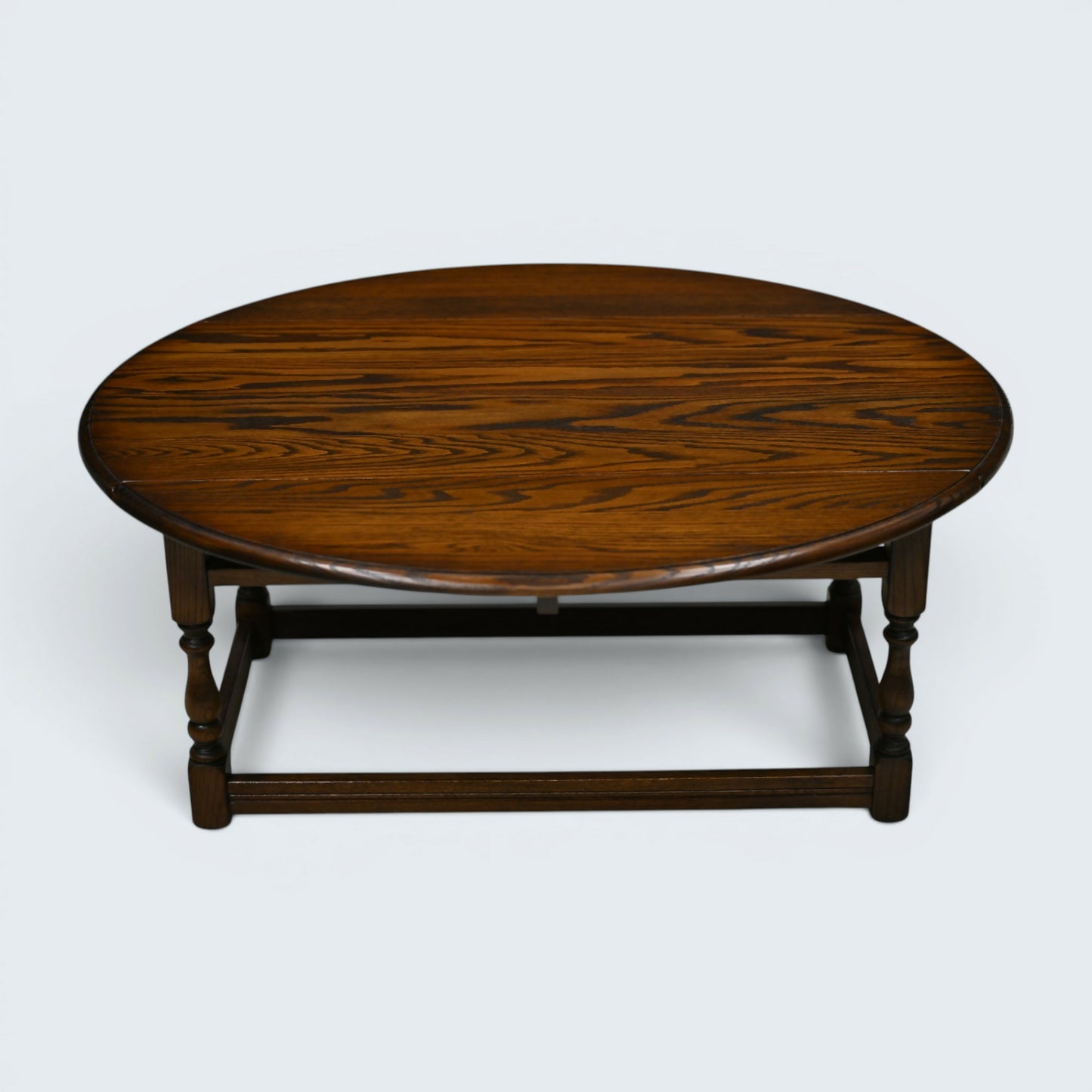 Old Charm Oak Drop Leaf Long Oval Coffee Table Light Oak 2144 FREE UK Delivery