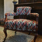 Antique Chair / Tub / Captains Chair on castors Rebuilt and Reupholstered