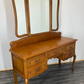 Dressing Table with Mirror Vintage French Louis Oak Vanity Makeup Table LOT 2757
