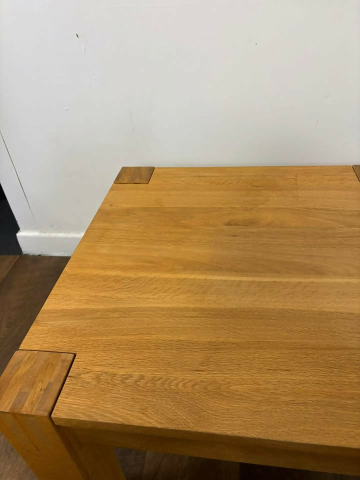 Pair of Modern Solid Oak Lamp Tables