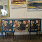 Strongbow Vintage Sideboard Dresser Painted Upcycled Dark Teal Floral Snake Print Commission Piece