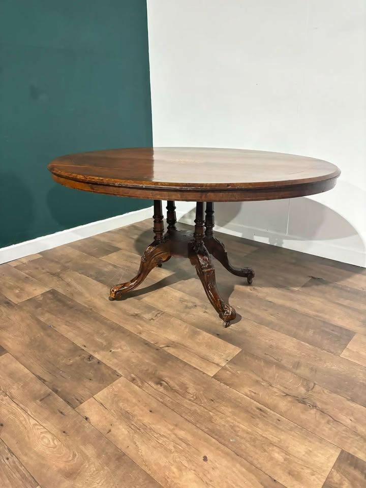 Edwardian Inlaid Oval Tilt Top Breakfast 8