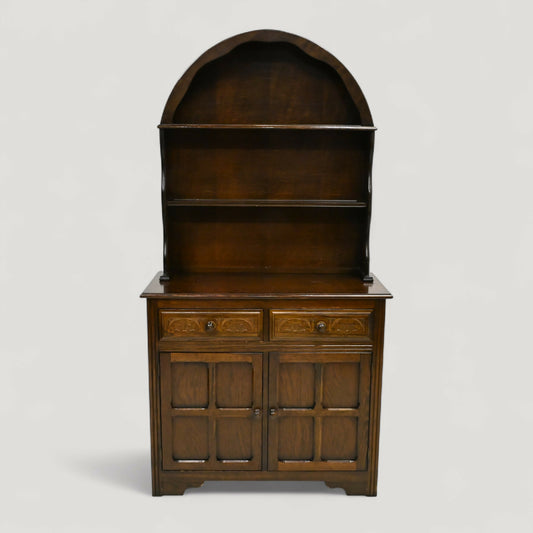 Vintage Oak Dutch Dresser 2 Drawer 2 Door Dome Top 2 Piece FREE UK Delivery*. SBR10927/1009E