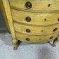 Vintage Yellow Painted Chest Of Drawers Italian Origin Gilded Banding Late 1890’s