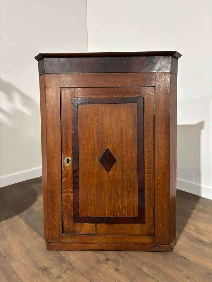 Victorian Oak Corner Cupboard c.1880