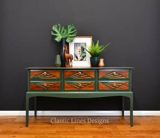 Green Art Deco Sideboard