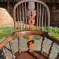 Antique Early 19th Century English Oak And Elm Broad Arm Windsor Chair