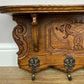 Coat Rack Vintage French Carved Oak Wall Mounted 6 Hooks Rack Hanger LOT 6227