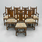 8 Old Charm Dining Chairs Warwick Pegasus Upholstery Light Oak FREE UK Delivery*