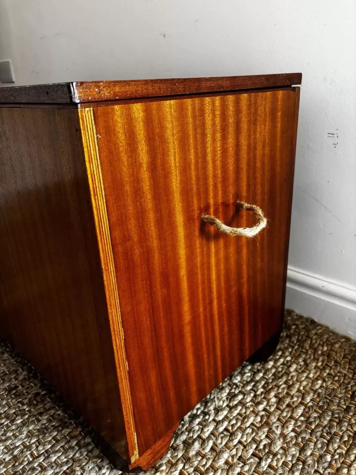 Mid Century Teak Blanket Chest Storage Box Coffee Table Danish Style Trunk 1960s