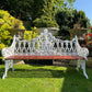 Coalbrookdale Style White Vintage Ornate Garden Bench