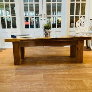 Solid Heavy One Plank Coffee Side End Table