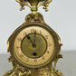 Clock Antique French Style Brass Ornate Mantel Clock with Key LOT 6473