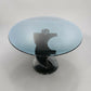 Round Glass Dining Table Designer Black Tint Glass 42" Diameter FREE UK Delivery