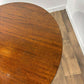 Antique Oak Round Console Table On Triform Base