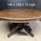 French Carved Oak Hunting Table