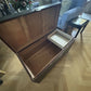 Ottoman. Vintage Camphor wood chest, handpainted. Black/gold