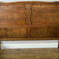 Bed Vintage French Louis XVI Oak Double Bed Frame Carved Headboard LOT 6382