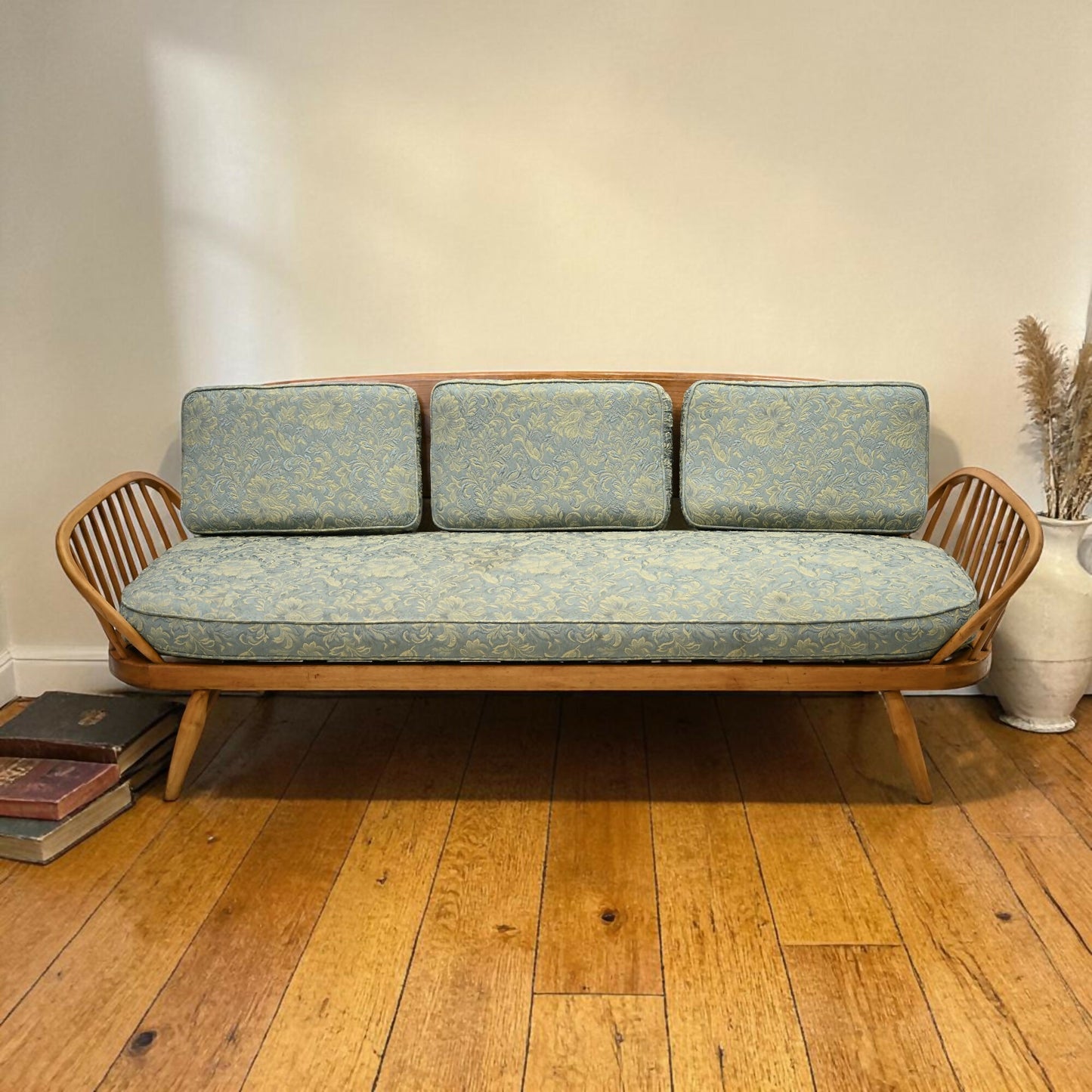 Ercol Studio Couch Day Bed New Webbing Light Finish Model 355 FREE UK Delivery