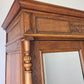 Wardrobe Antique French Style Oak Mirrored Two Door Carved Armoire LOT 6544