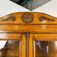Vintage Oak Display Cabinet With Two Glass Doors