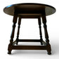 Round Wooden Side Table 66cm Diameter 49cm Height Dark Brown Turned Leg Vintage