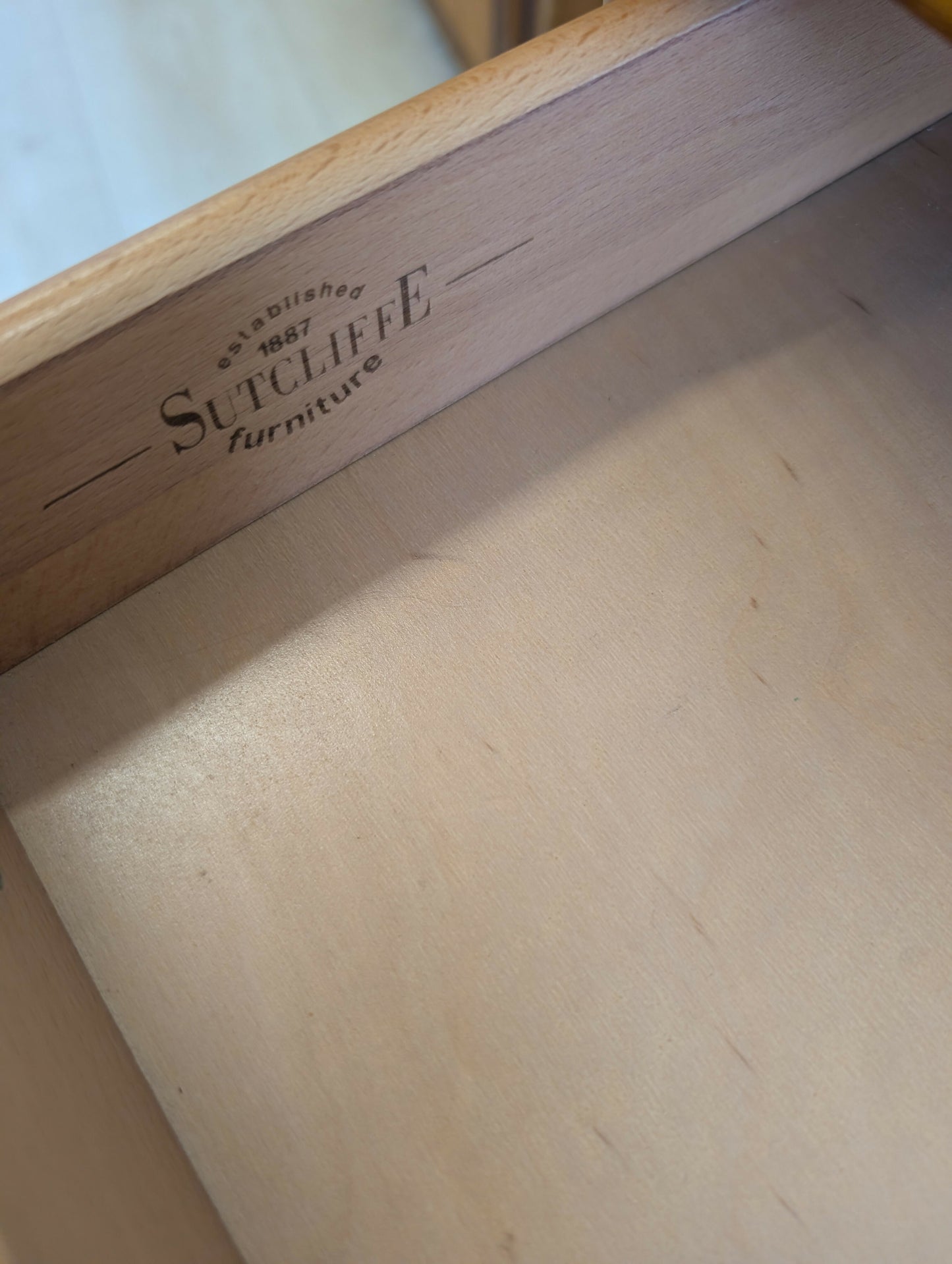 Mid Century Teak Side Table with Drawer & Shelf by Sutcliffe