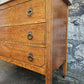 Vintage Chest Of Drawers Three Drawer Tall Oak Cabinet Super Proportions Highly Detailed