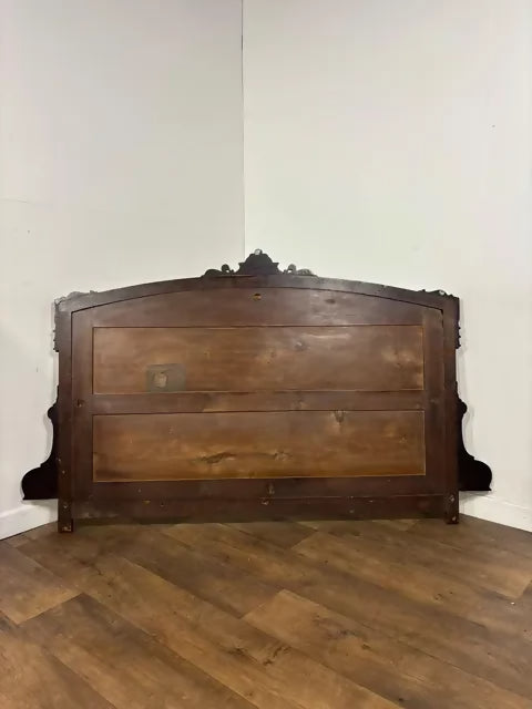 Victorian Mahogany Large Overmantel Mirror with Carved Decoration