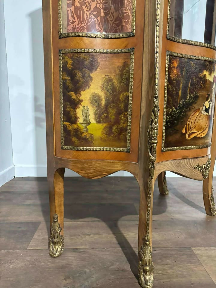 French Vernis Martin Style Vitrine – Louis XVI Revival