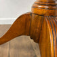 Antique Oak Round Console Table On Triform Base