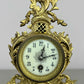 Clock Vintage French Style Brass Ornate Mantel Clock with Key LOT 6474