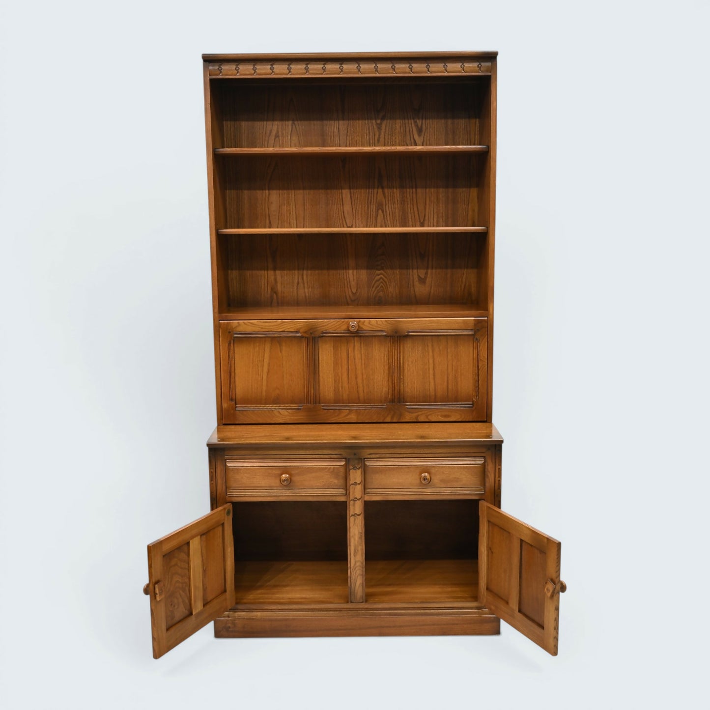 Ercol Mural Wall Unit Bookcase/Drinks Cabinet Golden Dawn FREE UK Delivery*