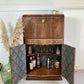 walnut Art Deco Cocktail Cabinet