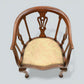 Two Edwardian Mahogany Tub Chairs His & Hers Upholstered Seats FREE UK Delivery