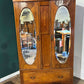 Edwardian Walnut Double Wardrobem