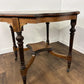 Edwardian Inlaid Walnut Occasional Window Table on Castors
