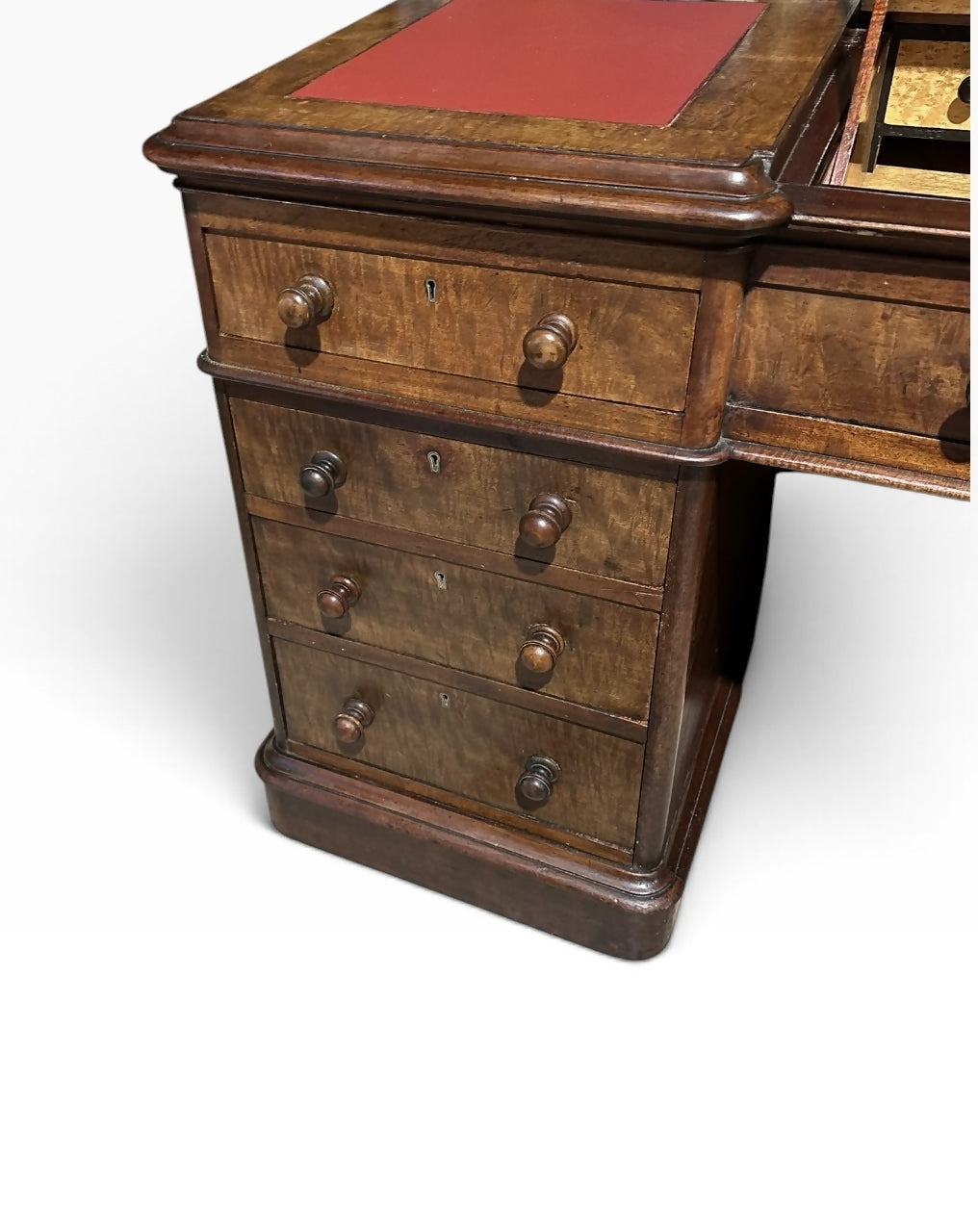 19th-Century Victorian Pedestal Desk