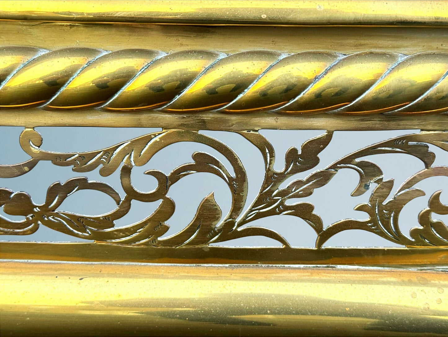 Large 19th Century Brass Fender