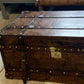 English Leather Belted Coffee table Trunk