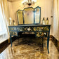 Stunning ink blue Dressing Table with triple mirror