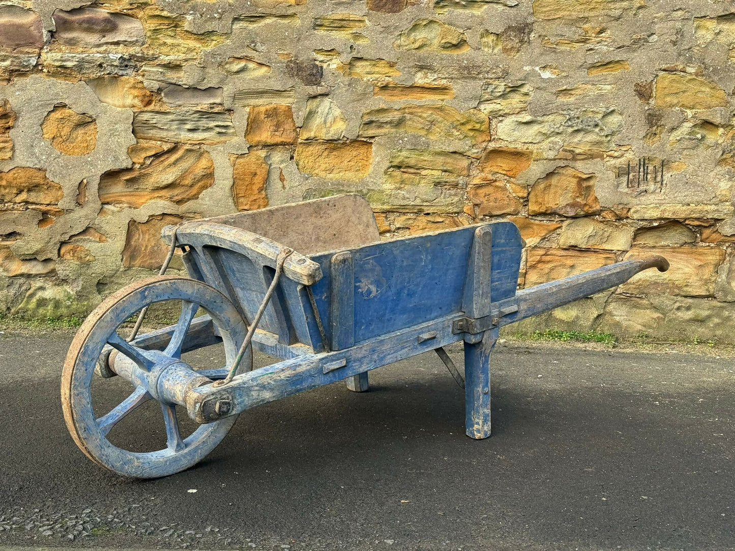 Antique French Painted Wheelbarrow, Early 1900s