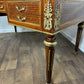 Continental Reproduction Walnut Veneered Tooled Inlaid Desk (style of Louis XVI)