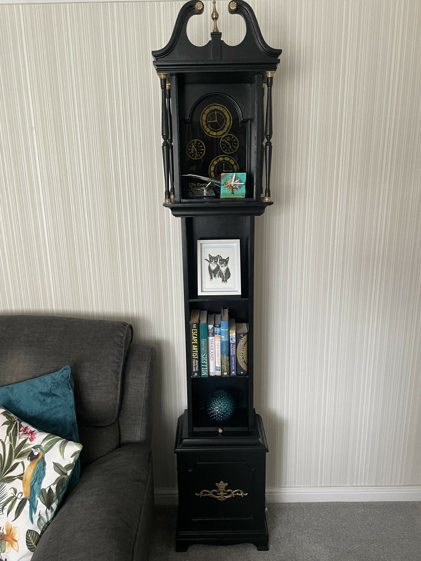 Re-purposed Tall Clock into a Bespoke Decorative Display unit