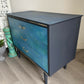 Mid Century Chest of Drawers Hand Painted Blue